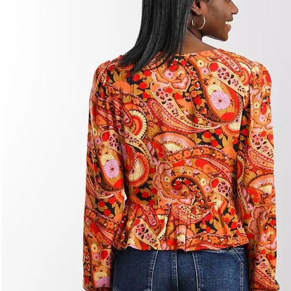 Billabong Catching Feelings Peplum Top NWT Med - Picture 2 of 9